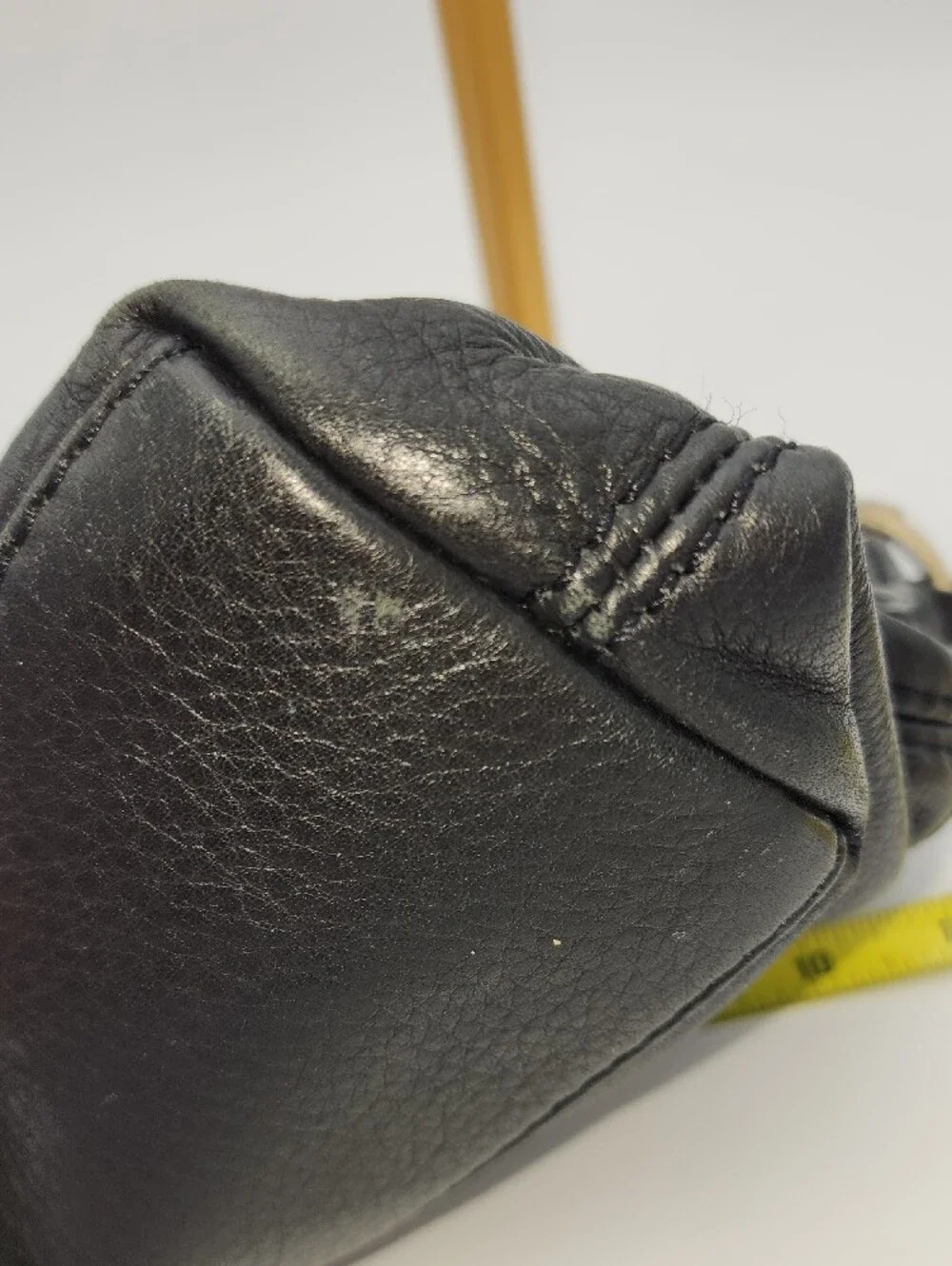 Michael Kors Black Leather Satchel, Crossbody with Gold Hardware